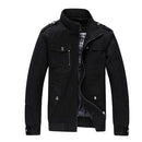 Casual Military Jacket - ALL Season Outerwear-Black-M-JadeMoghul Inc.