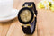 Casual Quartz Watch Women - Crystal Silicone Watch - Dress Wrist Watch-black-JadeMoghul Inc.