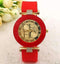 Casual Quartz Watch Women - Crystal Silicone Watch - Dress Wrist Watch-red-JadeMoghul Inc.