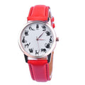Casual Watch - Women Lovely Cat Leather Sport Quartz Wrist Watch-Red-JadeMoghul Inc.