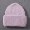 Casual Women's Hats Cashmere Wool Knitted Beanies Autumn Winter Brand New Three Fold Thick 2020 Knitted Girls Skullies Beanies AExp