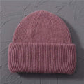Casual Women's Hats Cashmere Wool Knitted Beanies Autumn Winter Brand New Three Fold Thick 2020 Knitted Girls Skullies Beanies AExp