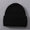 Casual Women's Hats Cashmere Wool Knitted Beanies Autumn Winter Brand New Three Fold Thick 2020 Knitted Girls Skullies Beanies AExp
