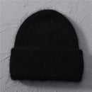 Casual Women's Hats Cashmere Wool Knitted Beanies Autumn Winter Brand New Three Fold Thick 2020 Knitted Girls Skullies Beanies AExp