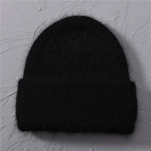 Casual Women's Hats Cashmere Wool Knitted Beanies Autumn Winter Brand New Three Fold Thick 2020 Knitted Girls Skullies Beanies AExp