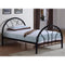 Casually Stylish Twin Size Metal Bed, Black-Panel Beds-Black-METAL-JadeMoghul Inc.