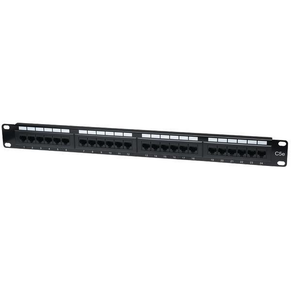 CAT-5E UTP Patch Panel, 24 Port, 1U-Cables, Connectors & Accessories-JadeMoghul Inc.