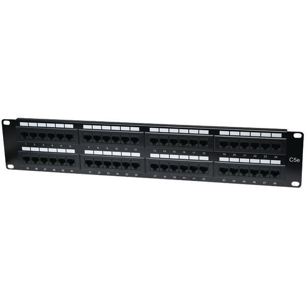 CAT-5E UTP Patch Panel, 48 Port, 2U-Cables, Connectors & Accessories-JadeMoghul Inc.