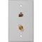 CAT-5E/6 F & Coaxial Connector Wall Plate-Cables, Connectors & Accessories-JadeMoghul Inc.