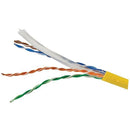 CAT-6 UTP Solid Riser CMR Cable, 1,000ft (Yellow)-Cables, Connectors & Accessories-JadeMoghul Inc.