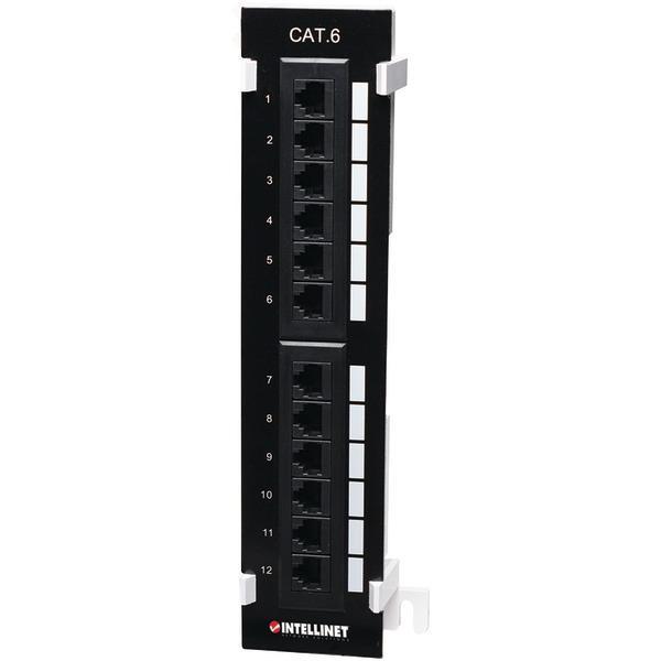 CAT-6 UTP Wall-Mount Patch Panel, 12 Port-Cables, Connectors & Accessories-JadeMoghul Inc.