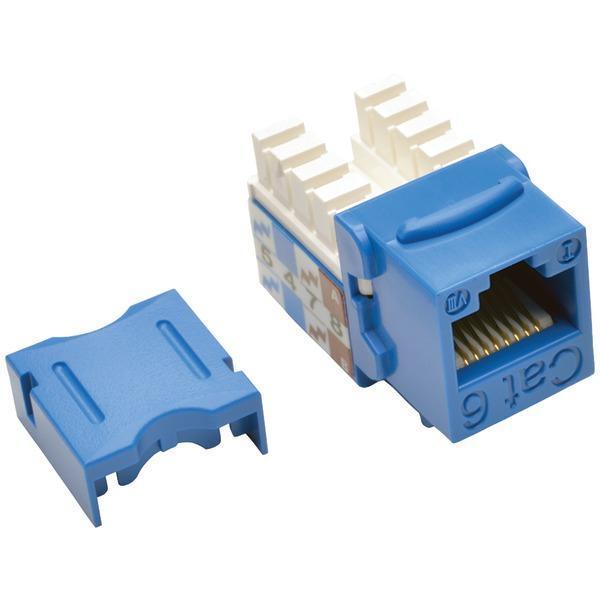 CAT-6/CAT-5e 110-Style Punch-down Keystone Jack (Blue)-Cables, Connectors & Accessories-JadeMoghul Inc.