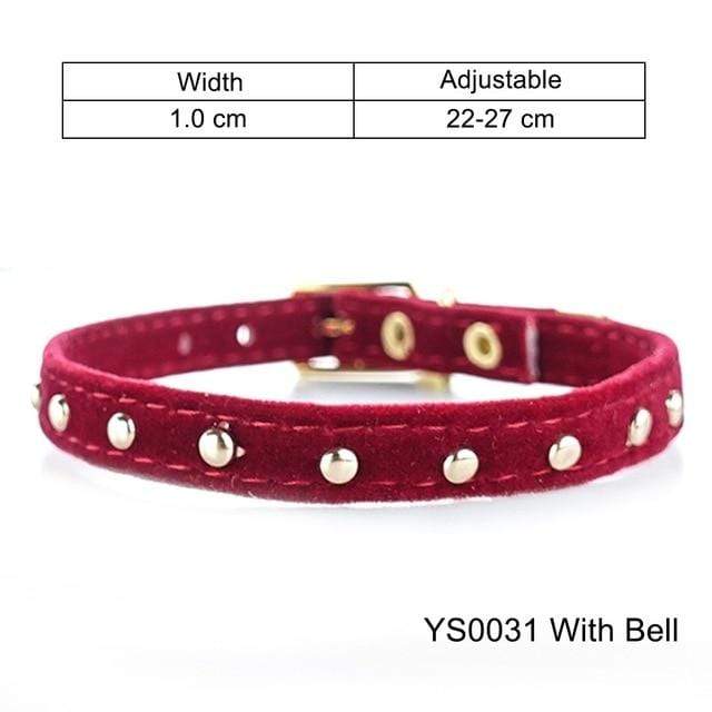Cat Collar With Bell Safety Cat Collars Puppy Dog Collar For Cats Small Dogs Kittens Solid Pet Collar Chihuahua Products YS0032 JadeMoghul Inc. 