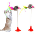 Cat Interactive Toy Stick Feather Wand With Small Bell Mouse Cage Toys Plastic Artificial Colorful Cat Teaser Toy Pet Supplies JadeMoghul Inc. 
