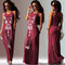 Cat Print Long Maxi Dress - Vintage Evening Party Dress-Red-S-JadeMoghul Inc.
