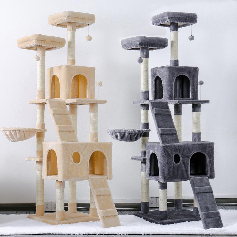 Cat's Tree Tower Condo Scratcher Home Furniture Pets House Hammock Cats Climbing Furniture Pets House Hammock Cat's Tree Tower JadeMoghul Inc. 