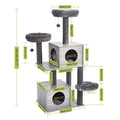 Cat's Tree Tower Condo Scratcher Home Furniture Pets House Hammock Cats Climbing Furniture Pets House Hammock Cat's Tree Tower JadeMoghul Inc. 