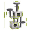 Cat's Tree Tower Condo Scratcher Home Furniture Pets House Hammock Cats Climbing Furniture Pets House Hammock Cat's Tree Tower JadeMoghul Inc. 