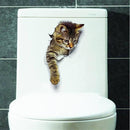Cat Vivid 3D Smashed Switch Wall Sticker Bathroom Toilet Kicthen Decorative Decals Funny Animals Decor Poster PVC Mural Art-H-XH2003-JadeMoghul Inc.