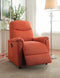 Catina Recliner with Power Lift, Orange Fabric-Recliner Chairs-Orange-Jute Fabric Foam Metal Lift-Reclining Mechanism-JadeMoghul Inc.