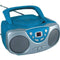 CD Players & Boomboxes Portable CD Boom Box with AM/FM Radio (Blue) Petra Industries