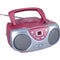 Portable CD Boom Box with AM/FM Radio (Pink)