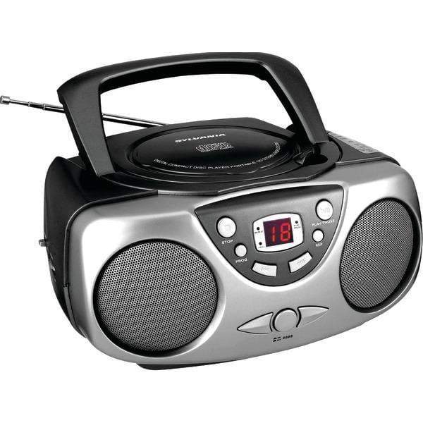 CD Players & Boomboxes Portable CD Boom Boxes with AM/FM Radio (Black) Petra Industries