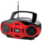 CD Players & Boomboxes Portable CD/MP3 Mini Boom Boxes & USB Player (Red) Petra Industries