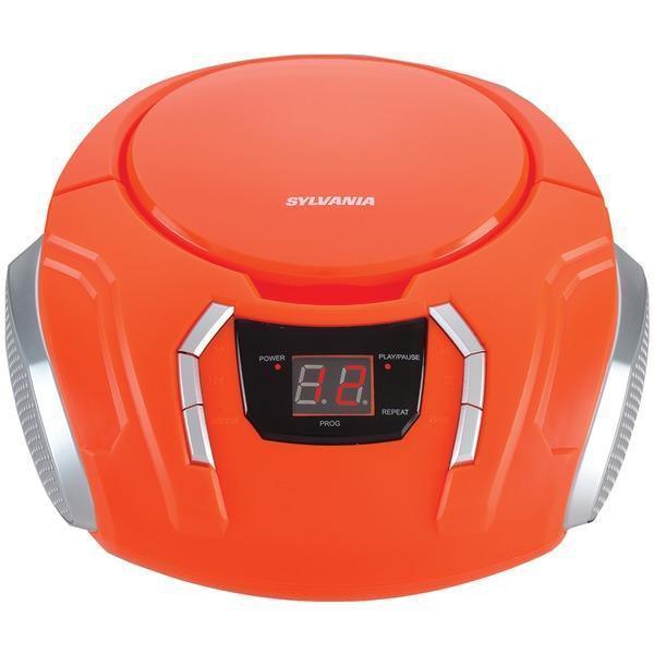 CD Players & Boomboxes Portable CD Player with AM/FM Radio (Orange) Petra Industries