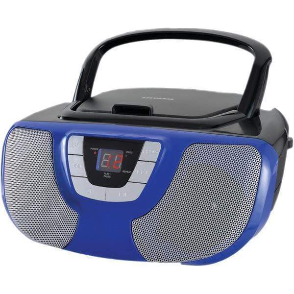 CD Players & Boomboxes Portable CD Radio Boom Box (Blue) Petra Industries