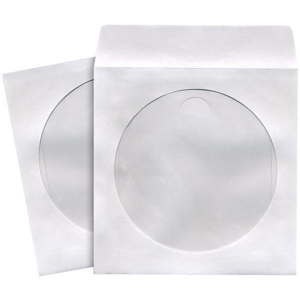 CD/DVD Storage Sleeves (50 pk; White)-Media Cases & Sleeves-JadeMoghul Inc.