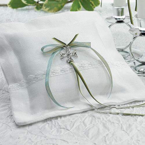 Celtic Charm Square Ring Pillow (Pack of 1)-Wedding Ceremony Accessories-JadeMoghul Inc.