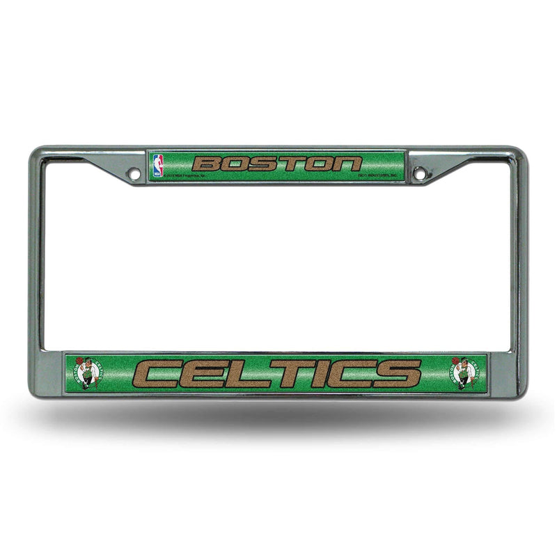 Car License Plate Frame Celtics Bling Chrome Frame