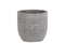 Cement Engraved Square Lattice Design Pot With Tapered Bottom, Medium, Light Gray-Home Accent-Gray-Cement-Natural Finish-JadeMoghul Inc.