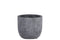 Cement Engraved Square Lattice Design Pot With Tapered Bottom, Small, Dark Gray-Home Accent-Gray-Cement-Natural Finish-JadeMoghul Inc.