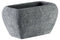 Cement Recessed Lip Rectangular Pot With Tapered Bottom, Large, Gray-Home Accent-Gray-Cement-JadeMoghul Inc.