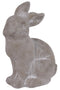 Cement Sitting Rabbit Figurine In Concrete Finish, Gray-Animal Statues-Gray-Cement-Concrete Finish-JadeMoghul Inc.