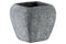 Cement Square Pot With Recessed Lip And Tapered Bottom, Large, Gray-Home Accent-Gray-Cement-JadeMoghul Inc.