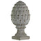 Cemented Artichoke Figurine on Base, Large, Washed Gray-Home Accent-Gray-Cement-JadeMoghul Inc.
