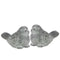Cemented Designer Bird Figurine, Washed White, Assortment of 2-Home Accent-White-Cement-JadeMoghul Inc.