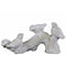 Cemented Tree Branch Sculpture with 3 Mounted Bird Figurines, Washed White-Sculptures-White-Cement-JadeMoghul Inc.