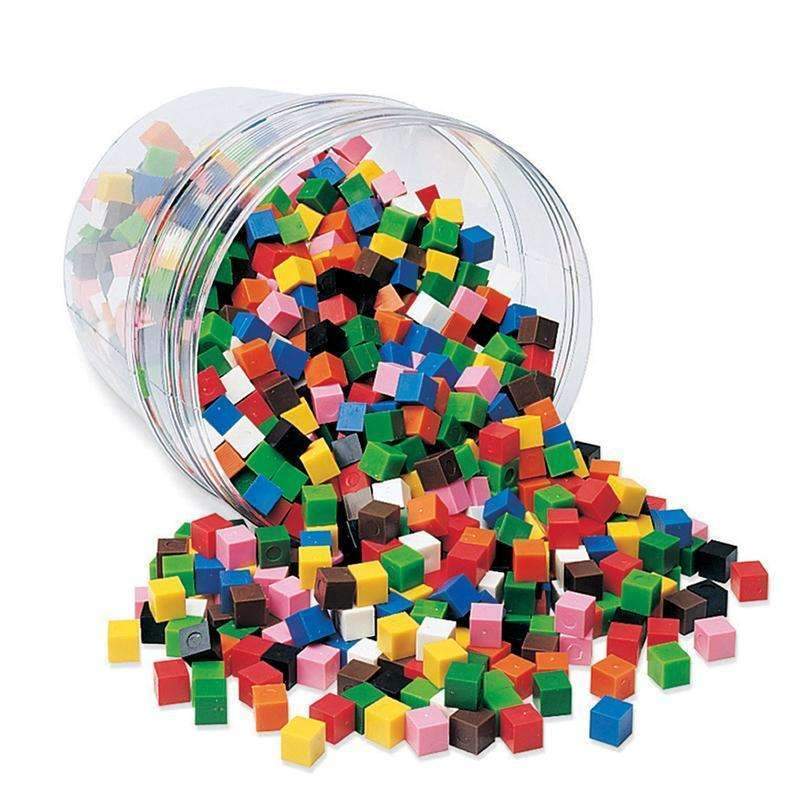 CENTIMETER CUBES 1000-PK 10 COLORS-Learning Materials-JadeMoghul Inc.