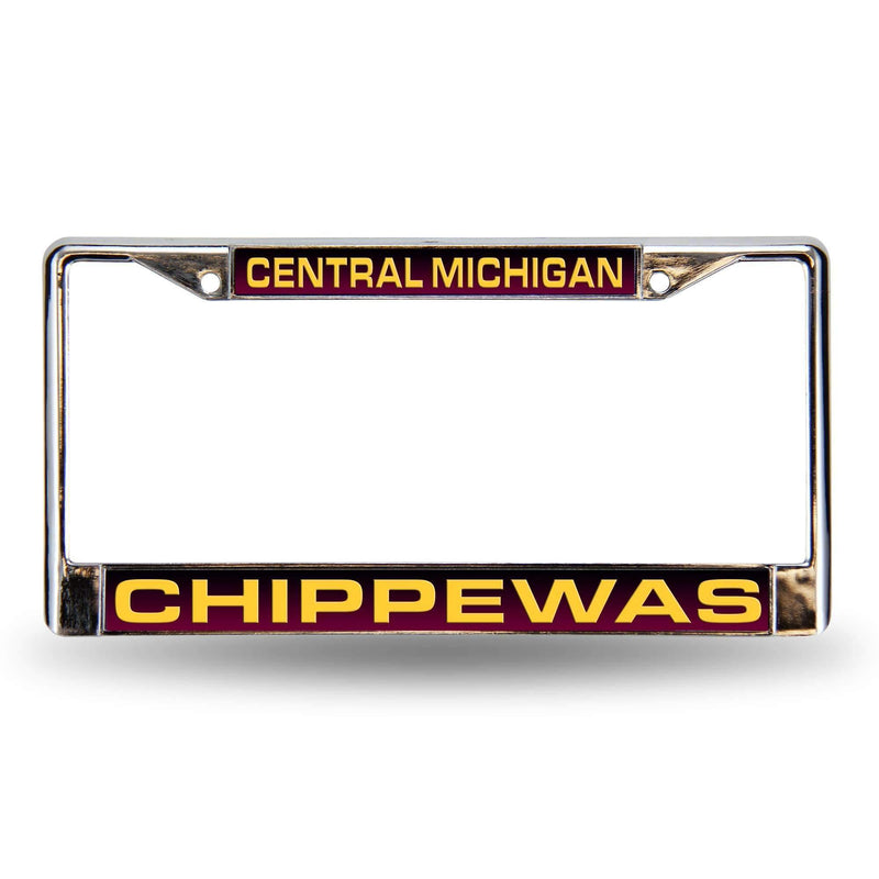 NCAA Central Michigan Maroon Laser Chrome Frame