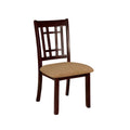 Central Park I Transitional Side Chair, Dark Brown Finish, Set Of 2-Armchairs and Accent Chairs-Antique Oak-Fabric Solid Wood Wood Veneer & Others-JadeMoghul Inc.