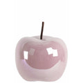 Ceramic Apple Figurine- Large- Pink- Benzara-Decorative Accessories-Pink & Brown-Ceramic-JadeMoghul Inc.