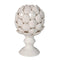 Ceramic Artichoke On Pedestal Base, Small, White-Home Accent-White-Ceramic-JadeMoghul Inc.