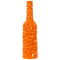Ceramic Bottle Vase With Wrinkled Sides, Large, Orange-Vases-Orange-Ceramic-Gloss Finish-JadeMoghul Inc.