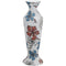 Ceramic Candle Holder With Floral Motifs, Multicolor-Candle Holders-Multicolor-Ceramic-JadeMoghul Inc.