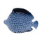 Ceramic Decorative Fish Figurine with Embossed Dots, Blue