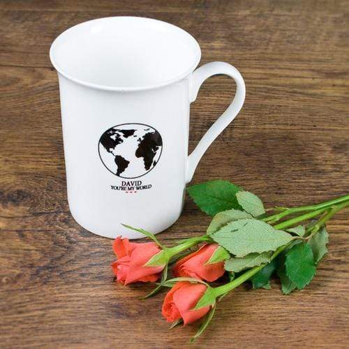 Ceramic Gifts & Accessories Discount Mugs You're My World Globe Bone China Mug Treat Gifts